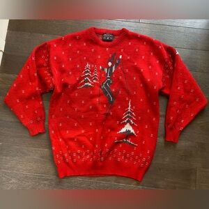 Vintage 80’s DEMETRE 100% virgin wool ski‎ sweater size medium